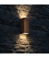 10W LED vägglampa - 3-i-1 CCT, Cortenstål, IP65, upp/ned ljus