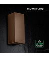 10W LED vägglampa - 3-i-1 CCT, Cortenstål, IP65, upp/ned ljus