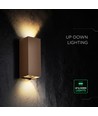 10W LED vägglampa - 3-i-1 CCT, Cortenstål, IP65, upp/ned ljus