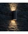 10W LED-vägglampa - 3-i-1 CCT, IP65, svart, upp/ned-ljus