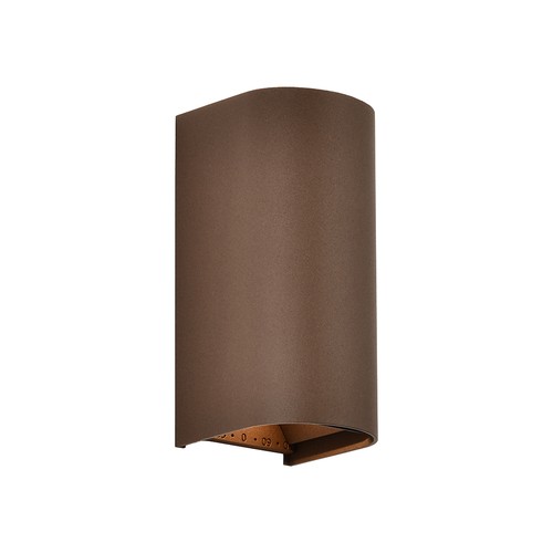 10W LED-vägglampa 3-i-1 - Corten-finish, IP65, upp/ned-ljus, inkl. ljuskälla