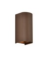 10W LED-vägglampa 3-i-1 - Corten-finish, IP65, upp/ned-ljus, inkl. ljuskälla