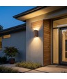 10W LED-vägglampa 3-i-1 - Corten-finish, IP65, upp/ned-ljus, inkl. ljuskälla