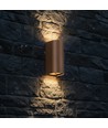 10W LED-vägglampa 3-i-1 - Corten-finish, IP65, upp/ned-ljus, inkl. ljuskälla