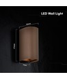 10W LED-vägglampa 3-i-1 - Corten-finish, IP65, upp/ned-ljus, inkl. ljuskälla