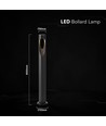 V-Tac 6W LED trädgårdslampa - Svart, IP65, 3000K, Cree chip, 6 års garanti