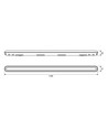 120cm 36W vattentät komplett LED-armatur - IP65, svart, 5000K, överkopplingsbar