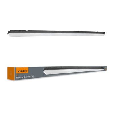 150cm 50W svart LED-armatur - IP65, 5000K, överkopplingsbar