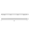 150cm 50W svart LED-armatur - IP65, 5000K, överkopplingsbar