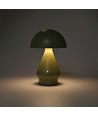 Laddningsbar LED-bordslampa - Grön, Ø15cm, 22cm hög, touch-dimbar, 3i1, IP20 inomhus