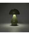 Laddningsbar LED-bordslampa - Grön, Ø15cm, 22cm hög, touch-dimbar, 3i1, IP20 inomhus