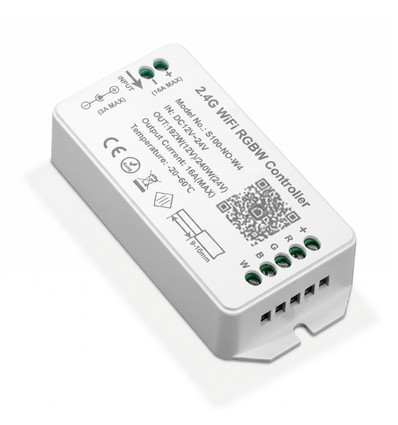 WiFi RGB+W controller - Tuya/Smart Life, utan fjärrkontroll, Google Home/Alexa kompatibel, 12V (120W), 24V (240W)