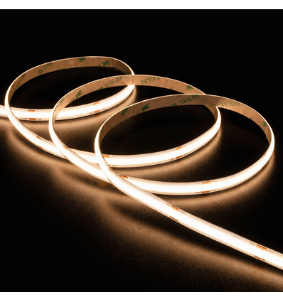 5m 12,5W/m Dot-free COB-LED-strip RA90 - 24V DC, IP20, 480 LED/m, 5 års garanti