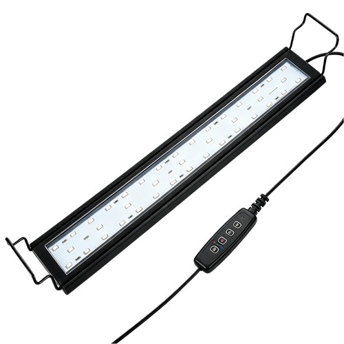 48-68 cm akvariearmatur - 11W LED, vit/blå/röd/grön/lila, justerbar längd, IP66