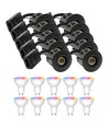 10-pack Zigbee infälld spotlight Inno88 - Inkl. Hue-kompatibla GU10-lampor, svart, IP44, godkänd i isolering