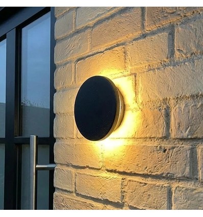DOME vägglampa 12W - CCT, IP65, svart