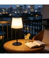 Laddningsbar RGBW LED-bordslampa med solcell - Vit, fjärrkontroll
