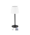 Laddningsbar RGBW LED-bordslampa med solcell - Vit, fjärrkontroll