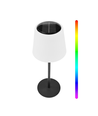 Laddningsbar RGBW LED-bordslampa med solcell - Vit, fjärrkontroll