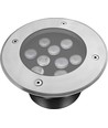 LEDlife markspotlight - 9W, rund, rostfritt stål, 24V AC/DC