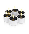 6-pack LED solcells-ljus - Ø5cm, 6,4cm hög, IP44 utomhus