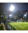 300W LED-strålkastare med justerbar watt - Asymmetriskt ljus, IP66 utomhus, IK08, svart