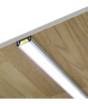 1m aluminiumprofil SURFACE10 BC/UX - Vit lackerad, utanpåliggande, LED list