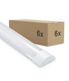 6x 120cm komplett LED-armatur - 40W, 3 års produktgaranti, 230V