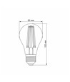 E27 10W LED filamentlampa - A60, extra extra varmvit, bronsglas
