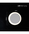 V-Tac 6W LED-vägglampa - CREE chip, vit, IP20, 6 års garanti, roterbar