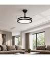 Taklampa med dold fläkt - RA90, CCT, 60W, svart