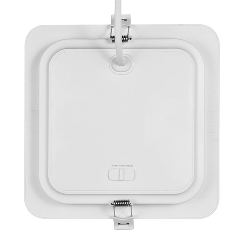 18W Dure 3 kvadratisk LED-taklampa - CCT, IP54, 17x17 cm, vit kant, 110 grader