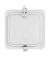18W Dure 3 kvadratisk LED-taklampa - CCT, IP54, 17x17 cm, vit kant, 110 grader