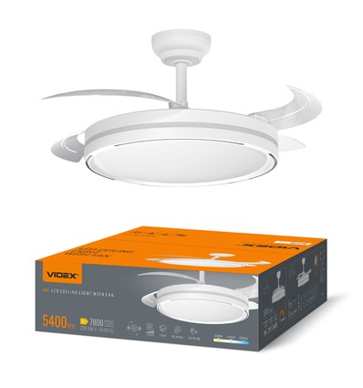 Taklampa med dold fläkt - RA90, CCT, 60W, vit