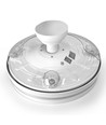 Taklampa m. dold fläkt - RA90, CCT, 60W, vit