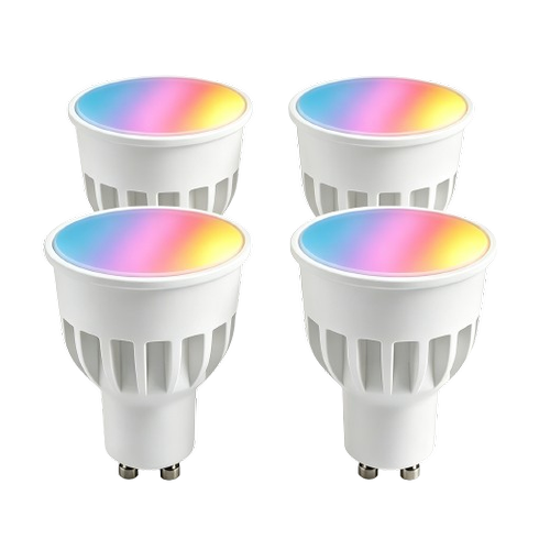 4x GU10 5W Smart Home LED-lampa - Bluetooth, 6,6 cm, fungerar med Google Home, Alexa och smartphone