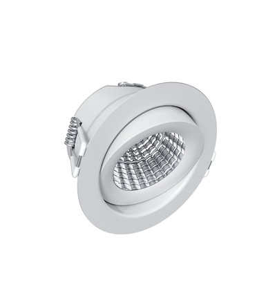 EVA 6 LED infälld spotlight 6W Triac dimbar - 3000K, Ra98, Vit