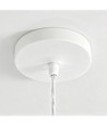 Keramik E27 pendellampa - Plisserad, vit/mässing, 2m sladd, Ø27x23cm, utan ljuskälla