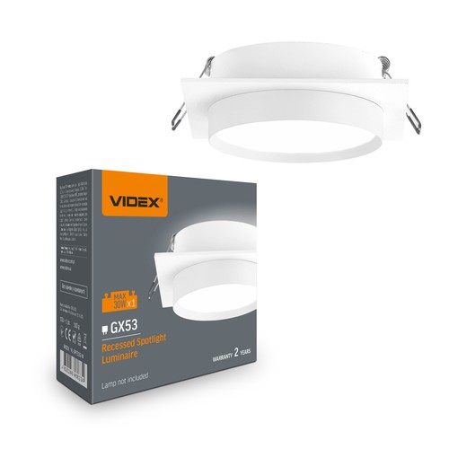 GX53 downlight för inbyggnad - utan ljuskälla