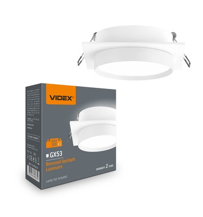 GX53 downlight för inbyggnad - utan ljuskälla