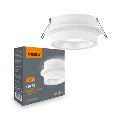 GX53 infälld spotlight - Vit, utan ljuskälla