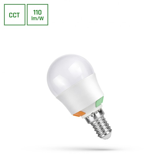 E14 LED kronljuslampa 2W/4W/6W - G45, 3-stegs CCT, Spectrum LED
