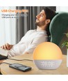 Wake-up Light väckarklocka, soluppgångseffekt - Bluetooth 5.3 högtalare, sömnljud, dimbar