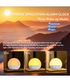 Wake-up Light väckarklocka, soluppgångseffekt - Bluetooth 5.3 högtalare, sömnljud, dimbar