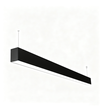 120cm 38/32/24W LED-skena - CCT, Svart, taklampa för kontor, inkl. vajerupphängning