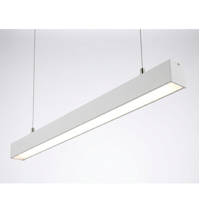 120cm 38/32/24W ljusskena - CCT, Vit, taklampa för kontor, inkl. vajerupphäng