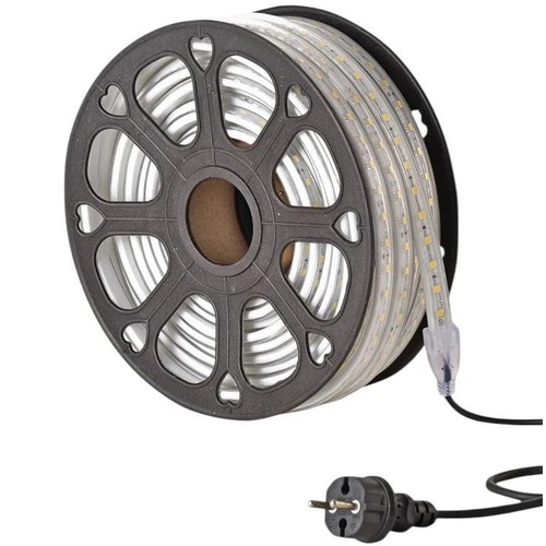 25m arbetsbelysning LED-strip - 230V, IP65, 1500 lm/m, 12W/m, 4000K, Byggbelysning