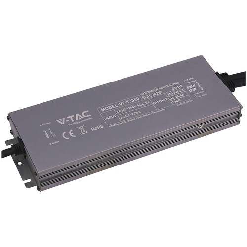 300W / 12V DC strömförsörjning för LED-strips - 25A, IP67 vattentät