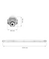 Limea T8 LED-armatur - Till 1x150cm LED rör, IP65 vattentät, länkbar, utan rör
