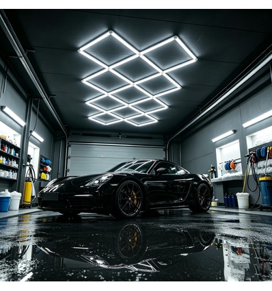 360W RA92 Hexagon LED 14 fält komplett set - Inkl. strömanslutning